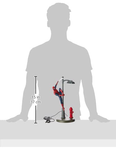 Spiderman Desk Lamp - Officially Licensed Disney Table Light, Marvel Streetlight Spider Man Spotlight, Gift for Multiverse Fans