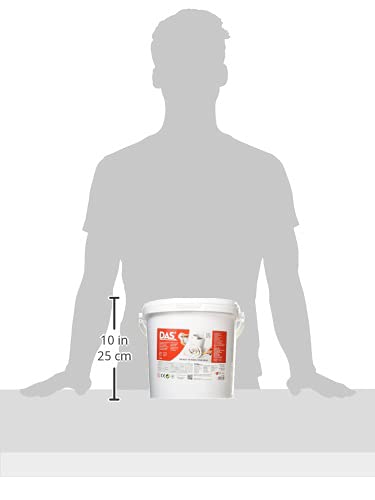 DAS White Air-Hardening Modelling Clay, School Pack, 5x1kg, Ideal for Schools and Art Classes