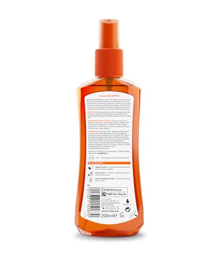 Calypso CARROT OIL Deep Tanning SPF 15 Medium Spray 200ml