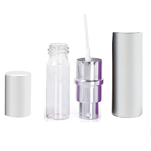 ZHIYE 5ML Perfume Atomiser Spray Bottle, 3 Pieces Refillable Refilling Travel Size Perfume Bottles in Pocket & Handbag Black & Purple & Blue