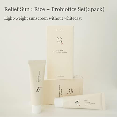 Relief Sun : Rice + Probiotics, SPF 50 + PA ++++, 2 Pack, 1.69 fl oz (50 ml) Each, Beauty of Joseon