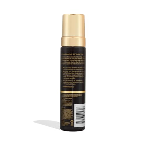 Bondi Sands Liquid Gold Self-Tanning Foam, Enriched with Argan Oil, Vegan + Cruelty Free, Coconut Scent, 200mL