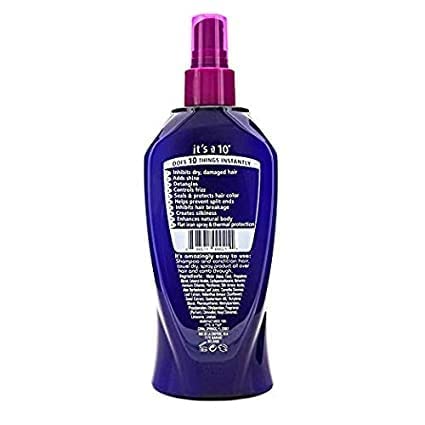 It's a 10 Haircare - Miracle Leave-In Product Spray, Natural Ingredients, Smoothes & Eliminates Frizz, Restores Shine, Colour Safe, Natural Ingredients, 295ml