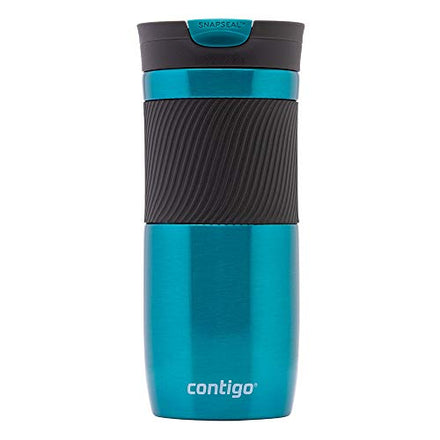 Contigo Byron Snapseal Travel Mug, Stainless Steel Thermal mug, vacuum flask, leakproof tumbler, coffee mug with BPA free Easy-Clean Lid, 470 ml, Biscay Bay