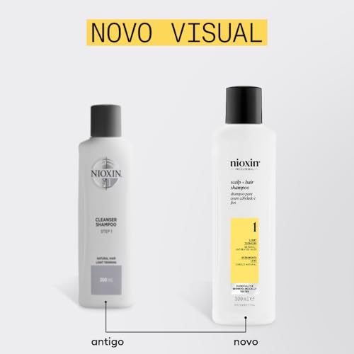 Nioxin System 1 Scalp + Hair Shampoo - Hair Thickening Shampoo For Natural Hair with Light Thinning - with Biotin & Niacinamide (300ml)
