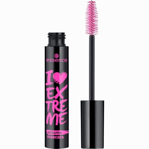 essence | I Love Extreme Volume Mascara (Pack of 1) | Flake Free, Intense & Dramatic Volume | Vegan & Cruelty Free