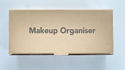 BULLA Makeup Organiser, 360 Rotating Makeup Organiser, Rotating Compartment 2 In 1 Cosmetic Storage, Makeup Organizer Storage Is Perfect for Dresser, Bathroom, Bedroom (Milky White)