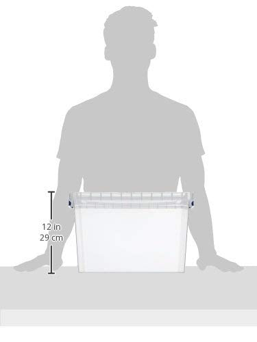 Really Useful Products 33.5 Litre Box, Nestable Clear, Pack of 3 in Card