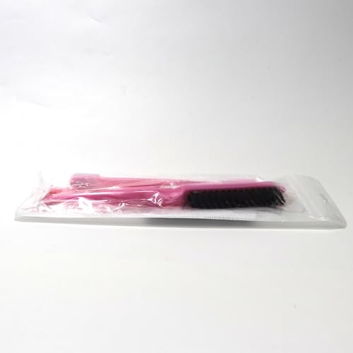 Soodyoow Hair Brush Set with Rat Tail Comb, Double Sided Edges Brush, Bristle Hair Brush for Women Baby Children, Pink
