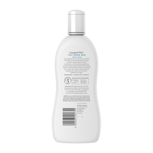Cetaphil PRO Body Wash, 295ml, For Itch Prone & Eczema Prone Skin, With Niacinamide & Shea Butter, Vegan Friendly