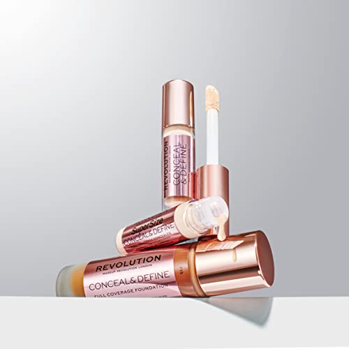 Makeup Revolution Conceal & Define Concealer, Full Coverage Makeup Concealer, Matte Finish & Long Wear, For Fair Skin Tones, Vegan, C0.5, 4ml