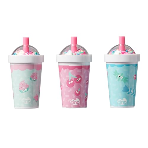 Tinc Sprinkle Shake Lip Balms - Delicious Scents: Cherry, Cupcake and Candy - Keeps Lips Moist - Gift Idea - 3 in Pack