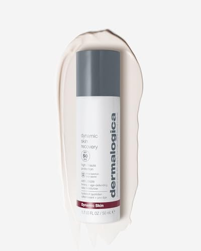 Dermalogica Dynamic Skin Recovery SPF50 Moisturiser - Hydrates & Combats Skin Ageing, Rich In Antioxidant & White Tea, Protects from UVA & UVB Rays, Blends Seamlessly for a Flawless Finish, 15ml