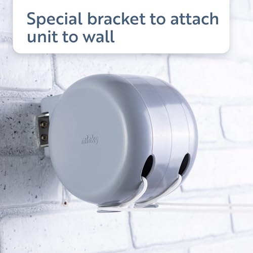 Minky Homecare Outdoor Retractable Dual Clothesline - Heavy Duty PVC Coated Line - Energy and Space Saving Removable Laundry Drying Line - 2 x 49 Feet