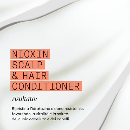 Nioxin System 4 Scalp + Hair Conditioner - Hair Thickening Conditioner for Coloured, Dry and Damaged Hair with Progressed Thinning - with Biotin and Niacinamide, 1L