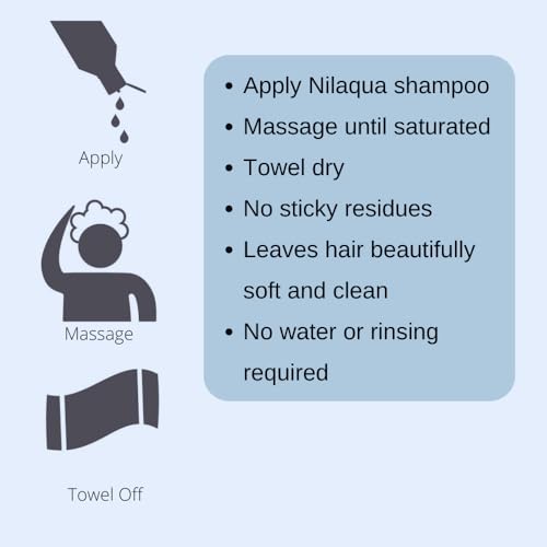 Nilaqua towel off shampoo, White, 16.91 Fl Ounce