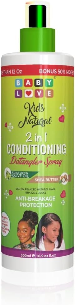 ICAN LONDON BABY LOVE KIDS NATURAL 2-IN-1 SHEA BUTTER CONDITIONING DETANGLING SPRAY 500ML