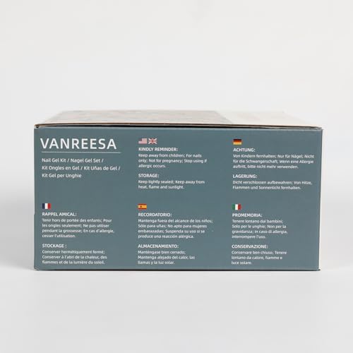 VANREESA Gel Nail Polish Set, 18 Colours Gel Nail Kit with 36W U V Lamp Classic Nude Pink Brown Dark U V Nail Polish Starter Set with Base and Top Coat Manicure Salon Kit DIY at Home Gifts for Women