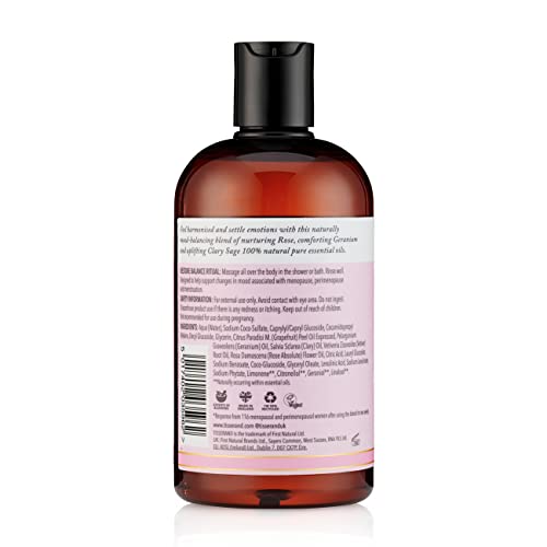Tisserand Aromatherapy - Restore Balance Bath & Shower Wash - Perimenopause, Menopause & Menstruation Support for Women - Rose, Clary Sage & Geranium - 100% Natural Essential Oils - 400ml