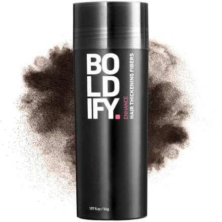 BOLDIFY Hair Fibres (56g) - Fill In Thinning and Fine Hair for an Instantly Fuller, Thicker Look - 14 Shades for Women and Men - Dark Brown
