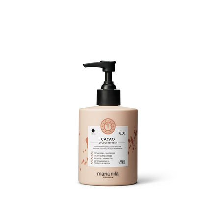 Maria Nila Colour Refresh, Cacao 300 ml, Brown Hair mask, Semi-Permanent Pigments, 100% Vegan & Sulfate/Paraben free