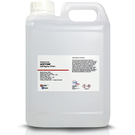 Pure Acetone - Acrylic Nail Remover Nail Polish Remover 99.8% (2L Jerry Container) Clear