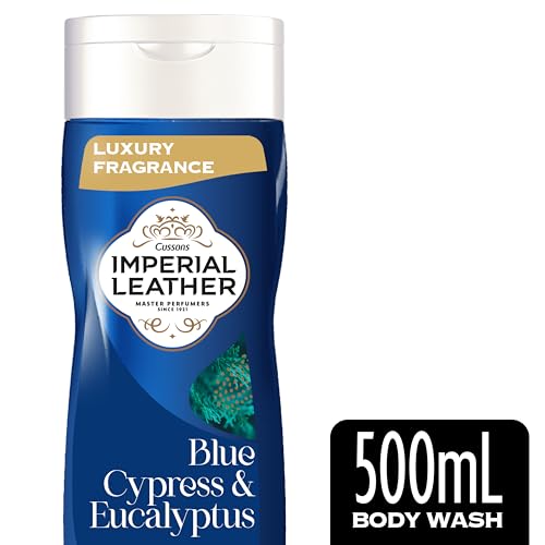 Imperial Leather Blue Cypress & Eucalyptus Invigorating Body Wash Shower Gel Signature Oil Blend, Creamy Lather, Gentle Skin Care, Bulk Buy, Pack of 6x500ml