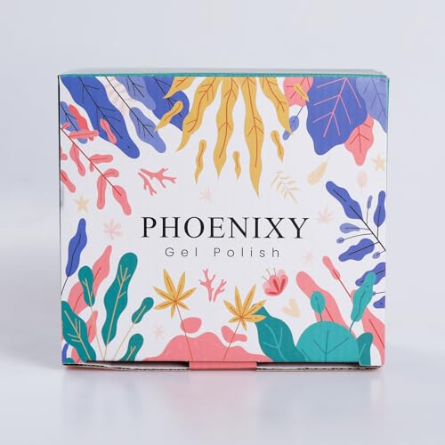 Gel Nail Polish Set - Phoenixy 24pcs 8ml UV Gel Nail Polish Starter Kit Soak-off Gel Polish Nail Varnish Sets Nails Polishes with Base and Top Coat Gifts for Women
