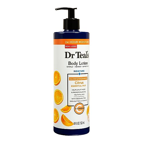 Dr Teal's Moisture Glow & Radiant Body Lotion with Vitamin C & Citrus Oil, 18 fl oz