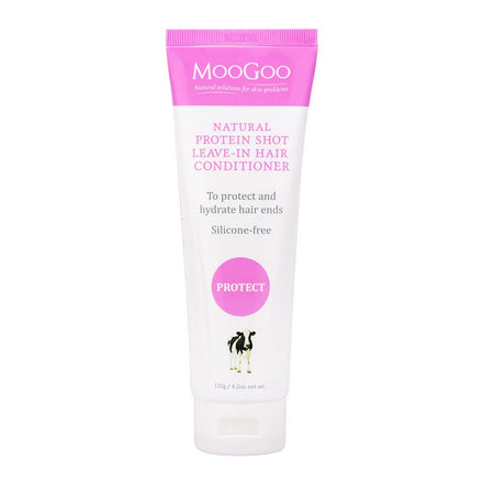MooGoo Protein Shot Leave-In Conditioner - Hydrates & Protects Hair Ends, Silicone-Free, Natural Formula, Non-Irritating, Moisturising Hair Treatment, Detangler for Dry, Frizzy Hair, 120g / 4.2oz.