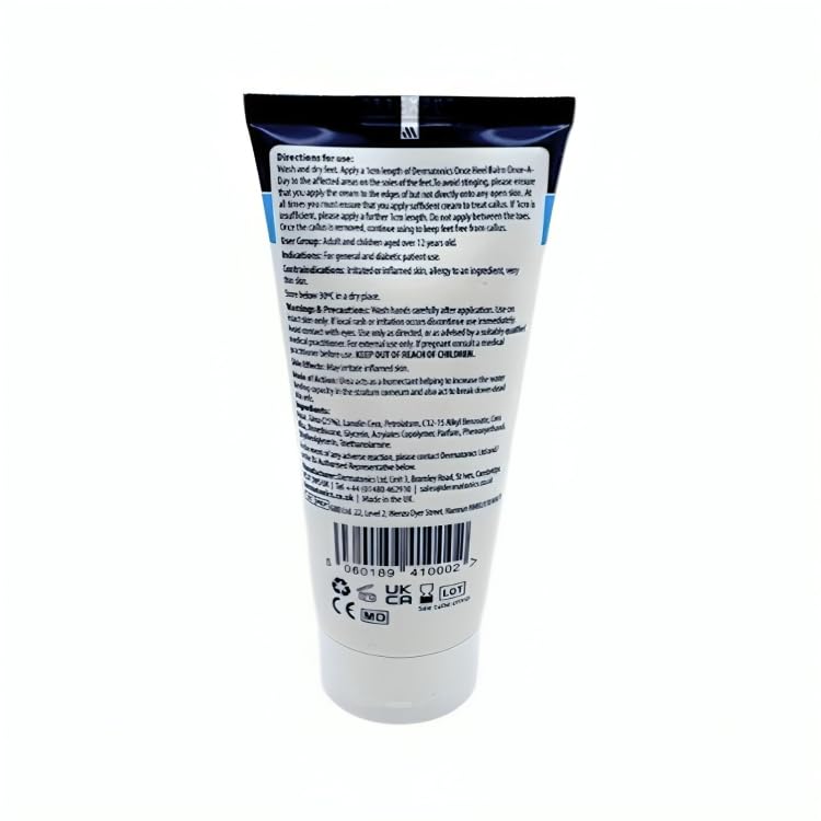 Dermatonics Once Heel Balm | Long-lasting Relief for Rough, Dry, and Callused Heels and Feet | Paraben-free and Clinicaly Proven | Visible Result in 8 Days | Pack of 3 x 200 ml