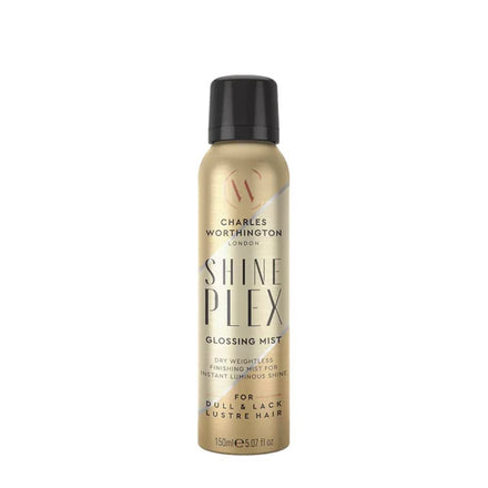 Charles Worthington ShinePlex Glossing Mist, for Frizzy Hair, Nourishing and Weightless Finishing Spray, Salon Treatment for Smoother Hair, 150 ml