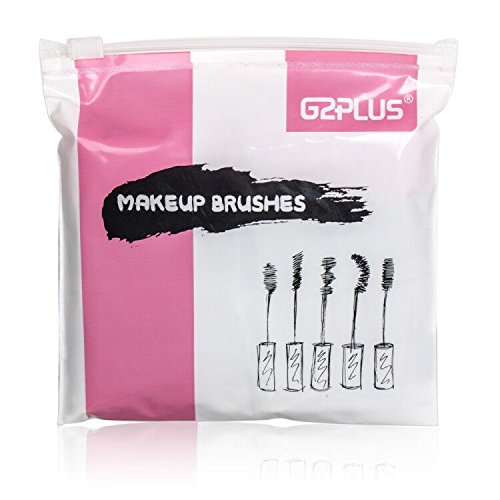G2PLUS 100PCS Disposable Eyelash Brushes, Adjustable Mascara Wands Makeup Applicator Kits, Eyelash Spoolies Brushes for Eyelash Extensions and Eyebrows (Black)