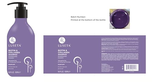 Luseta Biotin Shampoo and Conditioner Set for Hair Growth, Anti-Hair Loss shampoo volume Thickening with Collagen, Sulfate and Paraben free, Argan Oil to Repair Split Dry Hair Salon Quality- 2x500ml