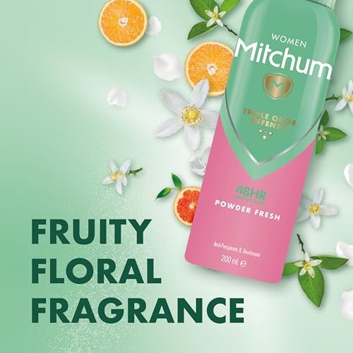 Mitchum Women Advanced Powder Fresh Anti-Perspirant Deodorant Spray, 200 ml, Pack of 6