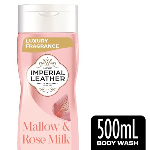 Imperial Leather Mallow & Rose Milk Pampering Body Wash Shower Gel, Signature Oil Blend, Creamy Lather, Gentle Skin Care, Bulk Buy, Pack of 6x500ml