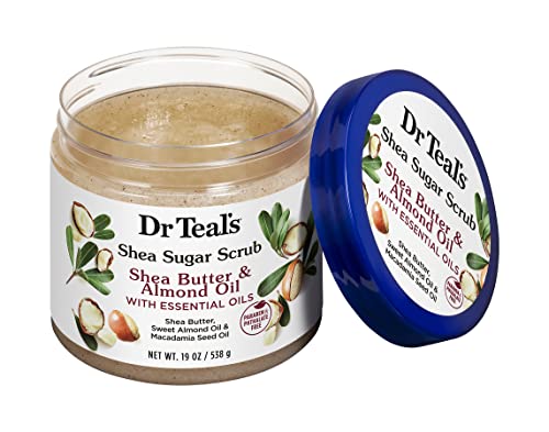 Dr. Teal's Shea Sugar Scrub Shea Butter & Almond Oil 19 Ounce Jar