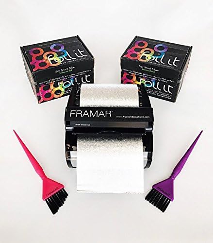 Framar Silver Embossed Roll Hair Foil, Hair Foils for Highlighting, Foils for Highlights, Hairdressing Foil for Hair Highlights, Highlighting Foil, Framar Foil Sheets, Hair Foils for Colouring – 320ft