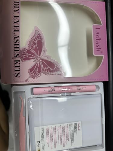 FADLASH Individual Eyelashes 200Pcs Cluster Lashes 8-16mm Mix Eyelash Extension Kit 0.07 D Curl DIY Lash Extensions Soft Lashes Individual Cluster Wispy Lash Clusters with Bond and Seal and Tweezers