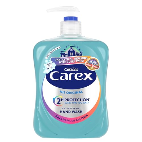 Carex 2 Hour Protection Antibacterial Original Hand Wash, Clean & Protect Hands, Bulk Buy, Pack of 6 x 500ml