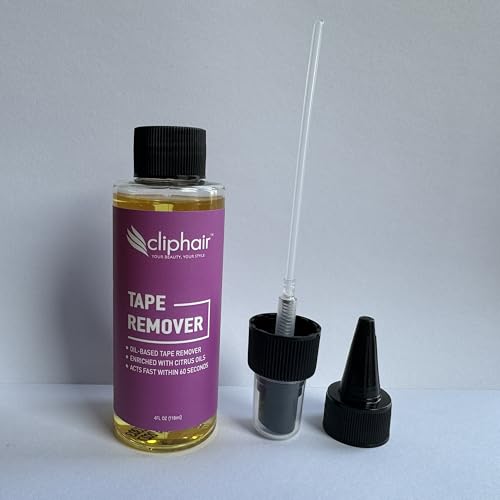 Cliphair Tape Hair Extensions Remover 118ml, Easy to Use Tape Remover Hair Extensions 4 FL oz, Citrus Oil Enriched Adhesive Tape Remover