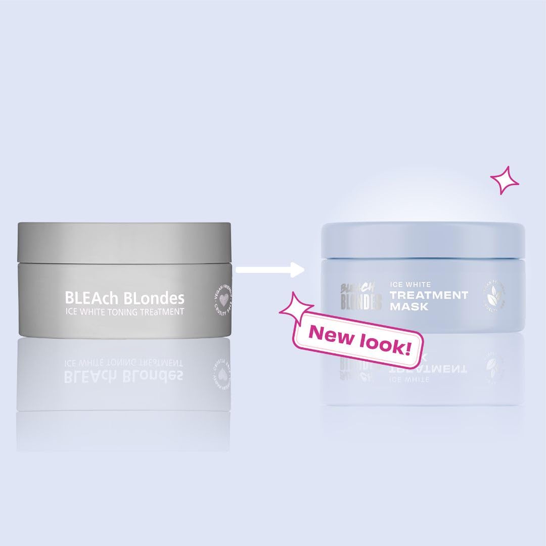 Lee Stafford Blue Toning Hair Mask | Bleach Blonde Ice White Collection - Best Conditioning Mask, Corrects Brassy & Orange Tones, Great for Dark, Highlighted, Cool Hair, 6.7 Fl Oz