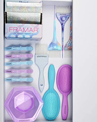 FRAMAR Ethereal Embossed Pop Up Hair Foil - Highlighting, Foils for Highlights, Hairdressing Foil for Hair Highlights, Non Slip Embossed Texture – 500 Sheets