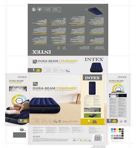 Intex Air Bed, 64756, Colorful, 191 x 76 x 25 cm
