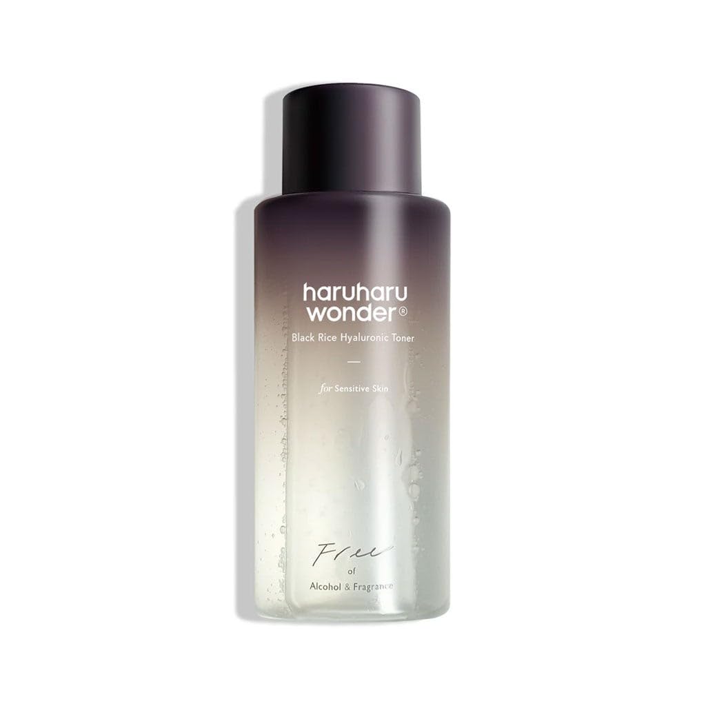 Haruharu Wonder Black Rice Hyaluronic Toner for Sensitive Skin 5.1 fl.oz / 150ml | Alcohol Free, Fragrance Free | Vegan, Crurelty Free, EWG-Green