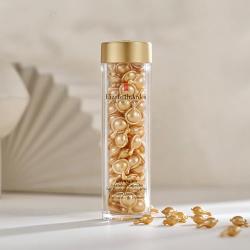 Elizabeth Arden Advanced Ceramide Face Serum Capsules, Anti-Aging Skincare, Fragrance-Free Hydrating Formula for Radiant, Firm Skin, Nourishing and Strengthening, 90 Count