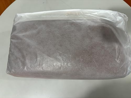 Prite Large Capacity Makeup Bag Portable Travel Cosmetic Bag Waterproof Toiletry Case with Clear Divider and Handle (Brown)