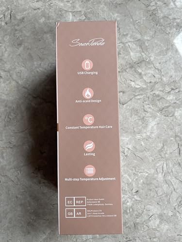 SevenPanda Hair Curler,Rotating Curling Wand Curling Tongs, Cordless Auto Curler,Long Lasting with Ceramic Professional Hair Crimper LCD Display 6 Kinds of Temp. Control & Timer Settings Curler