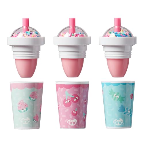 Tinc Sprinkle Shake Lip Balms - Delicious Scents: Cherry, Cupcake and Candy - Keeps Lips Moist - Gift Idea - 3 in Pack