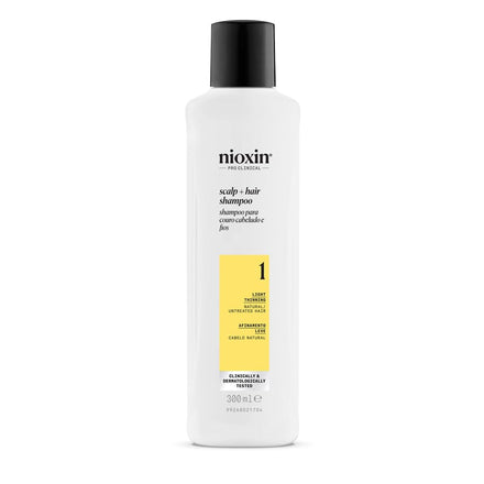 Nioxin System 1 Scalp + Hair Shampoo - Hair Thickening Shampoo For Natural Hair with Light Thinning - with Biotin & Niacinamide (300ml)